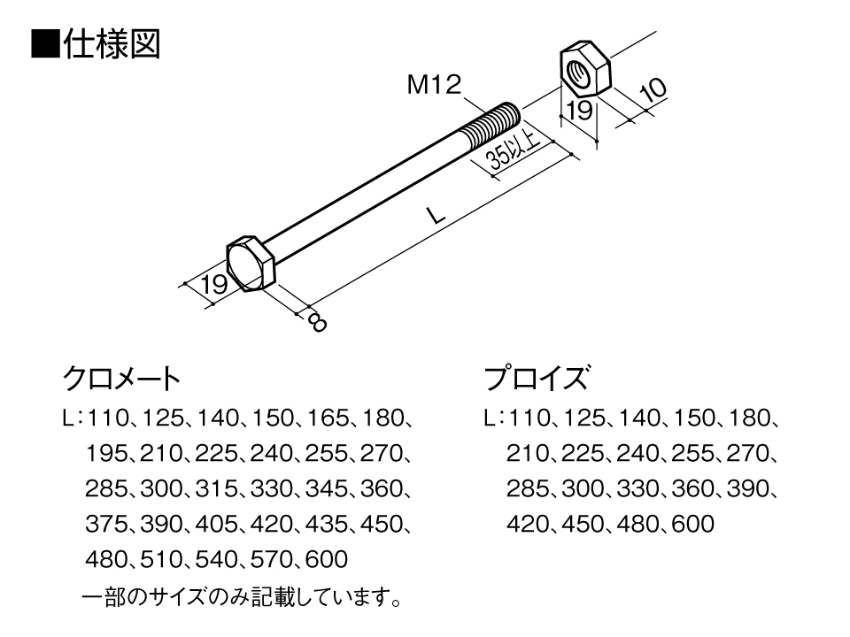 Z M16六角ボルト　M16×360　(25本 ケース） - 4